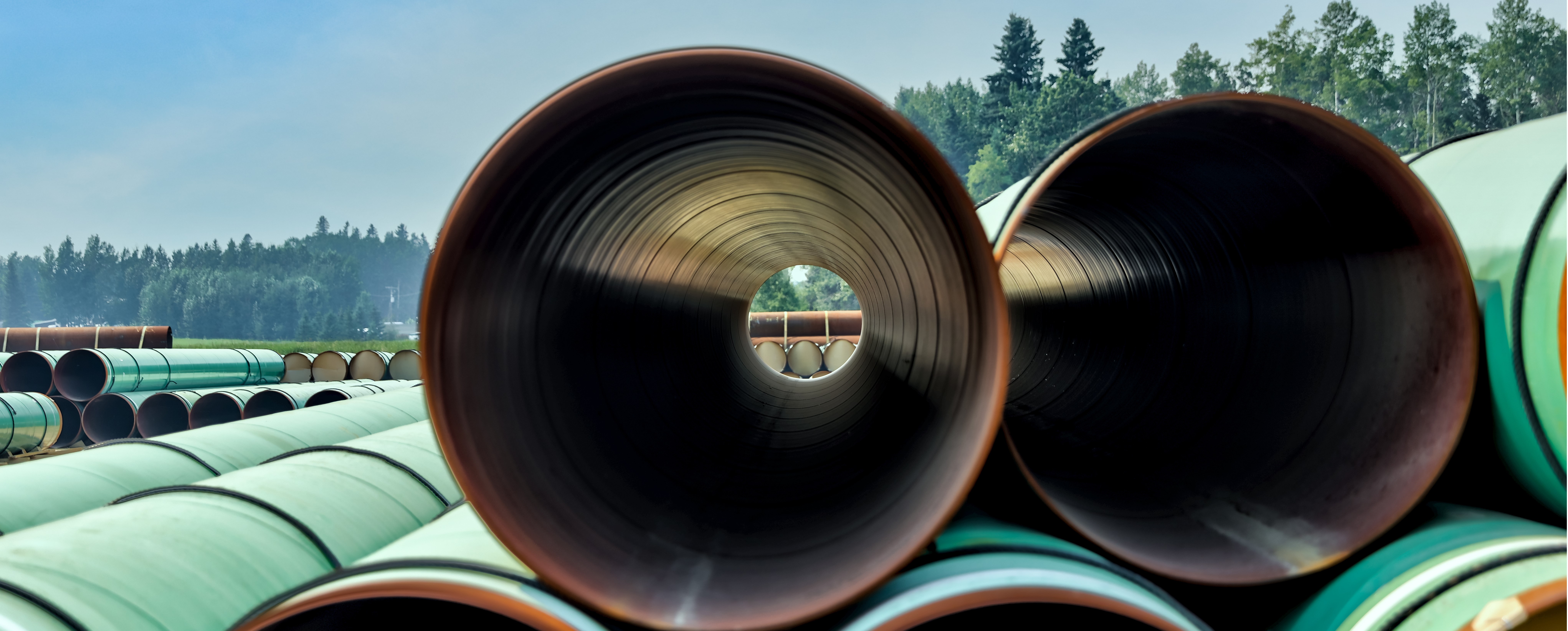 Pipe lengths for pipeline in a storage yard