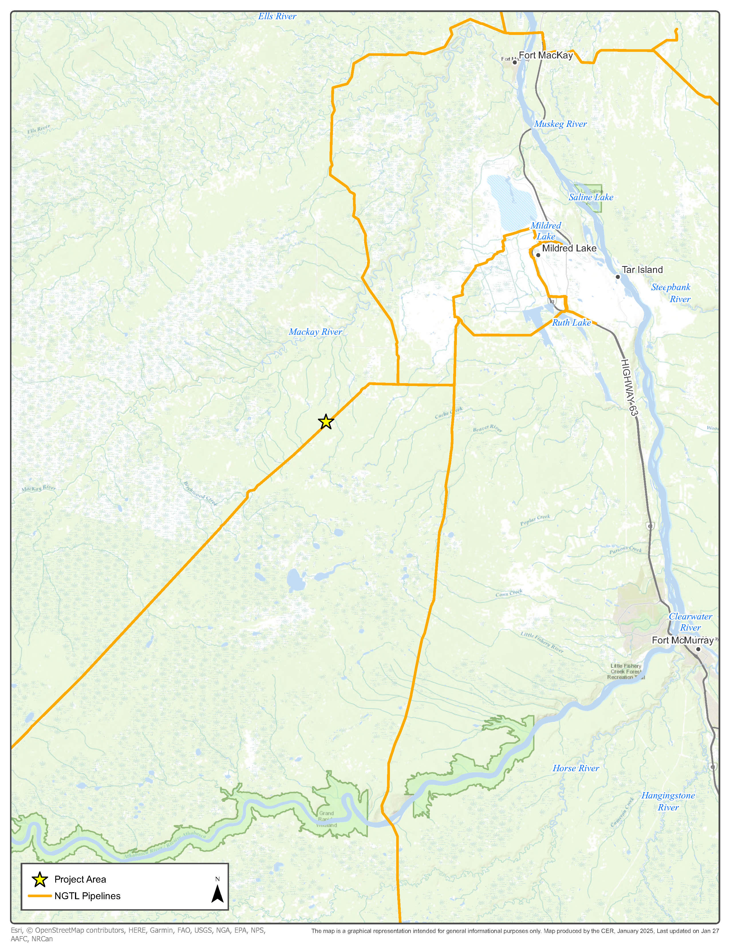 Whiskey Jack Lake Ethane Extraction Plant Tie-in Map