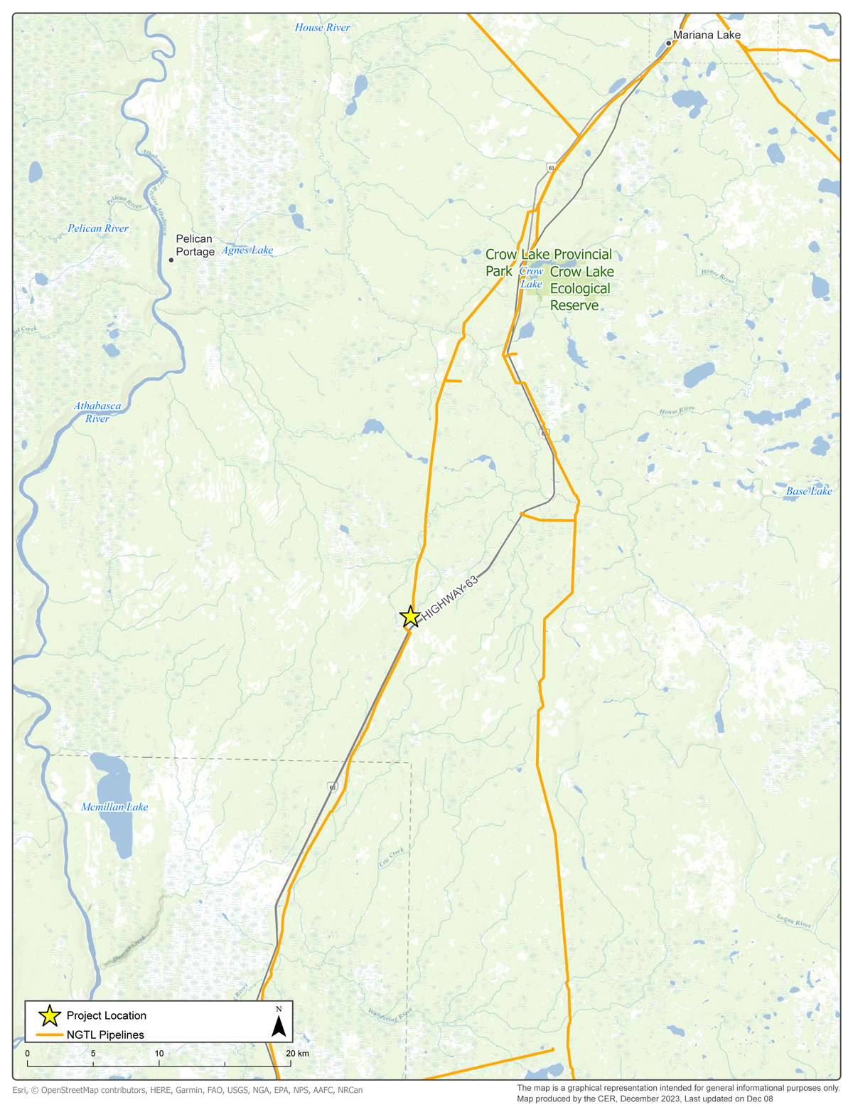NOVA Gas Transmission Ltd. – Parallel Creek Sales Meter Station Project Notification map