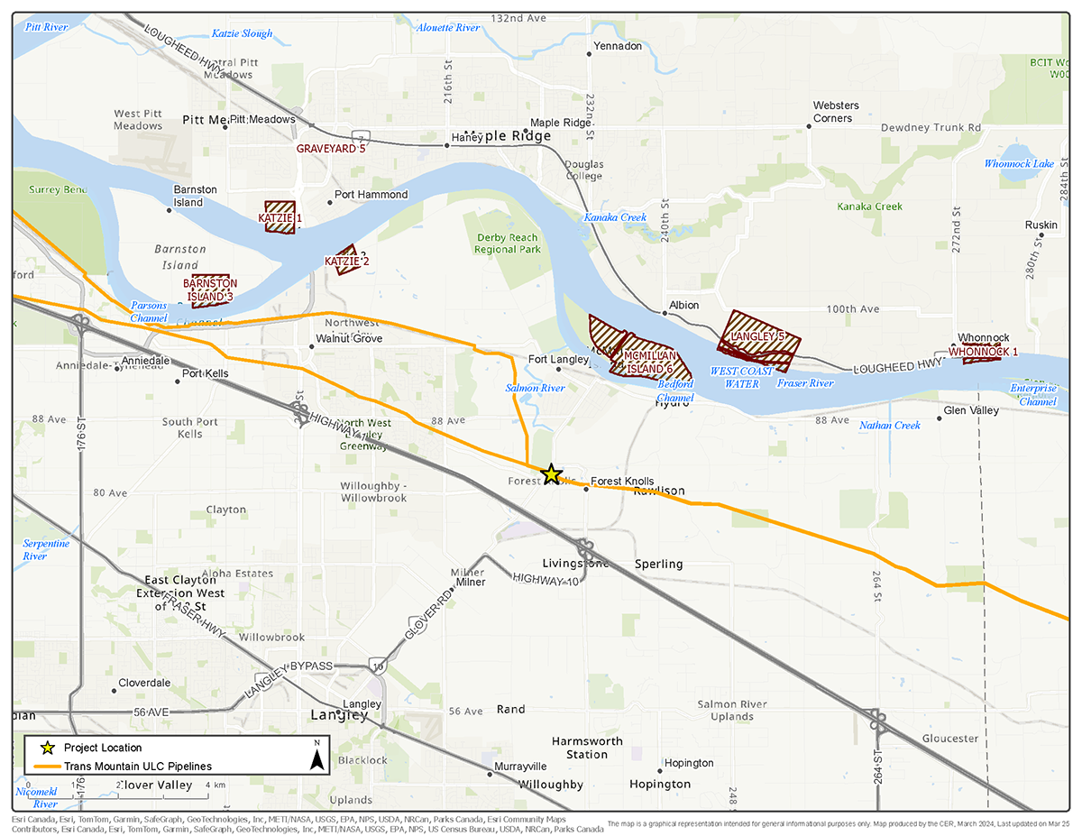 Trans Mountain Pipeline ULC – Salmon River Replacement Project map