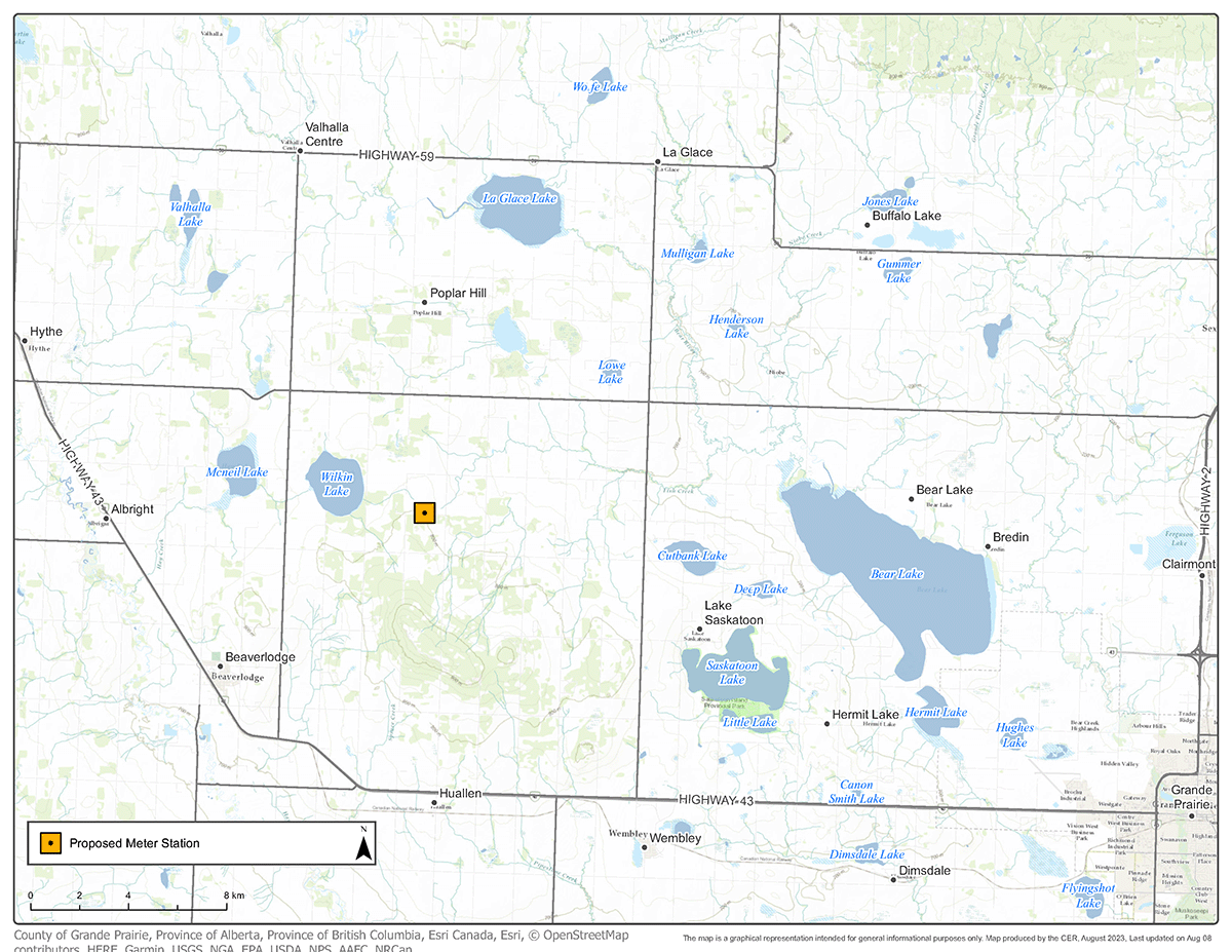 NOVA Gas Transmission Ltd. – Wilkin Lake Receipt Meter Station Project map