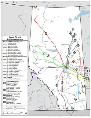 Figure 3: Crude Oil Infrastructure Map