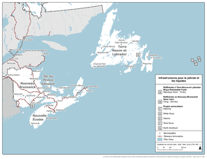 Figure 3 – Carte des infrastructures du pétrole brut